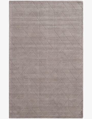 Steel gray WoolCraft Geometric Rug
