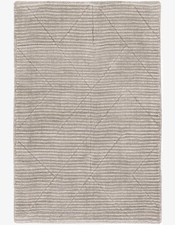Steel gray WoolCraft Geometric Rug