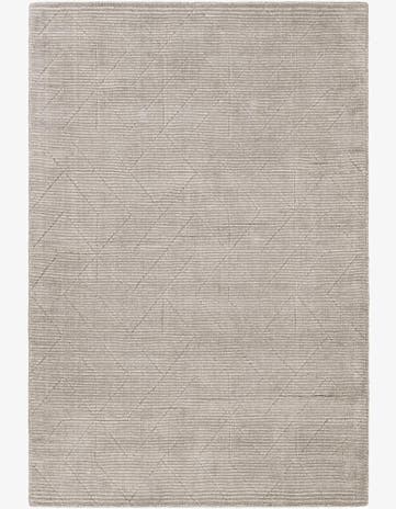 Steel gray WoolCraft Geometric Rug