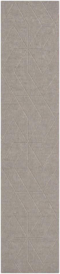 Detail image of 2' 7 x 12' WoolCraft Geometric Runner Rug