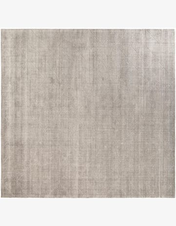 Steel gray WoolCraft Geometric Square Rug