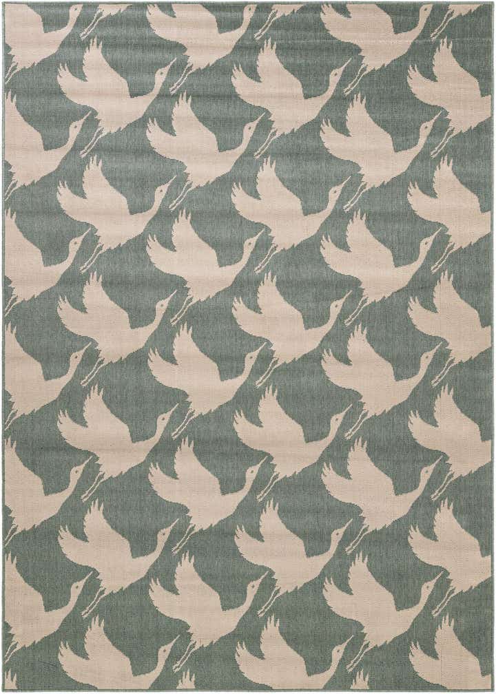 6' x 9' Easy-Clean Coastal Indoor / Outdoor Rug