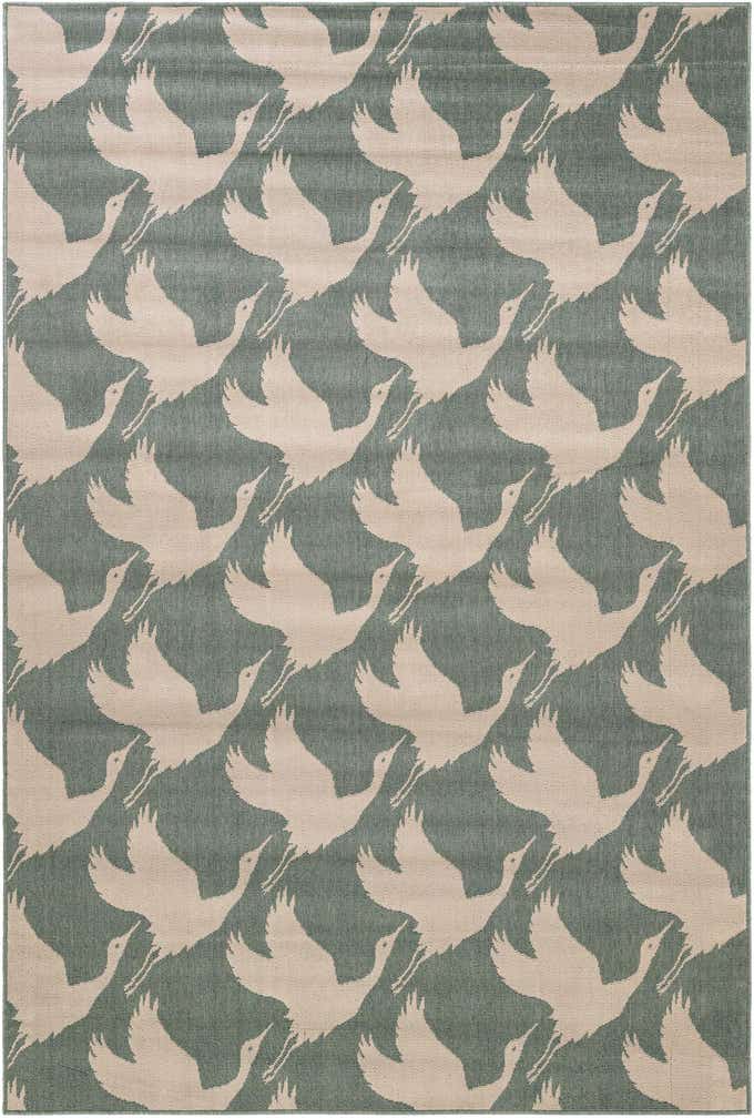 6' x 9' Easy-Clean Coastal Indoor / Outdoor Rug