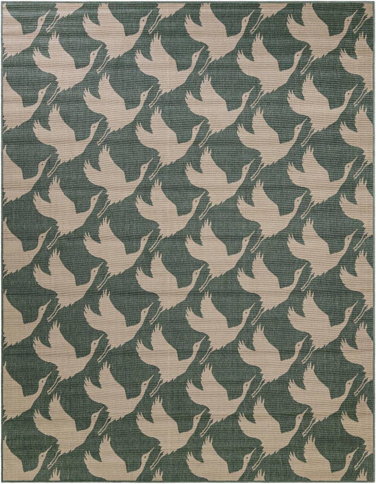 Detail image of 7' 10 x 10' Easy-Clean Coastal Indoor / Outdoor Rug