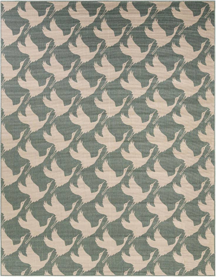 Detail image of 9' x 12' Easy-Clean Coastal Indoor / Outdoor Rug