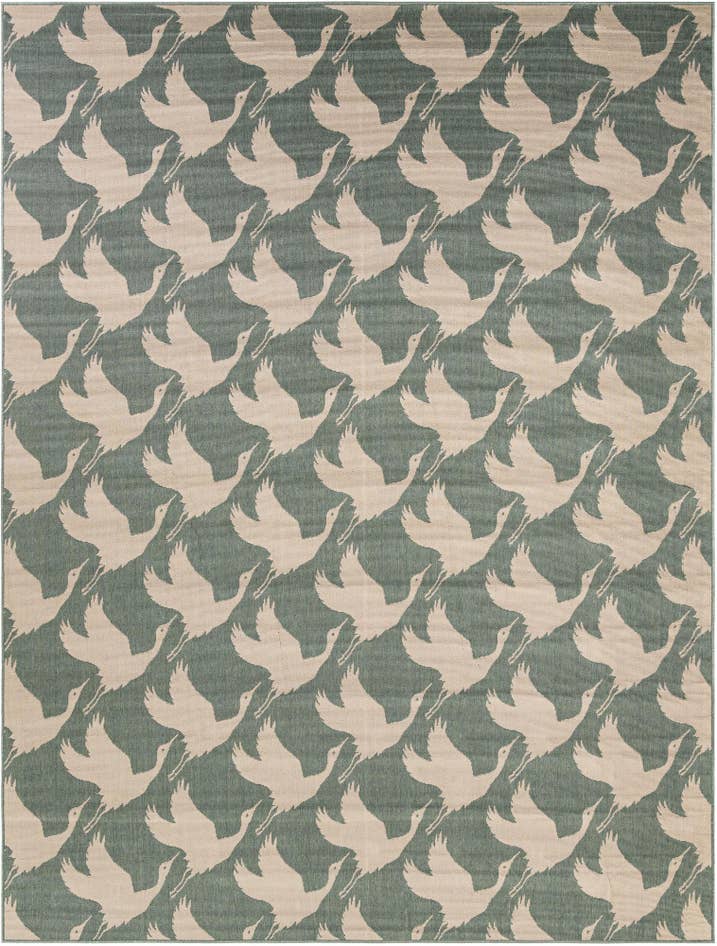 Detail image of 9' x 12' Easy-Clean Coastal Indoor / Outdoor Rug