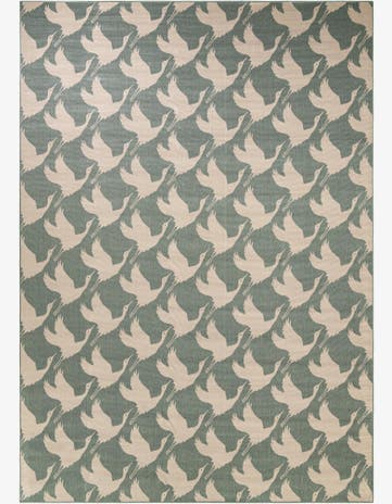 Stone Blue Easy-Clean Coastal Indoor / Outdoor Rug