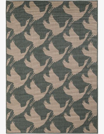 4' x 6' Easy-Clean Coastal Indoor / Outdoor Rug