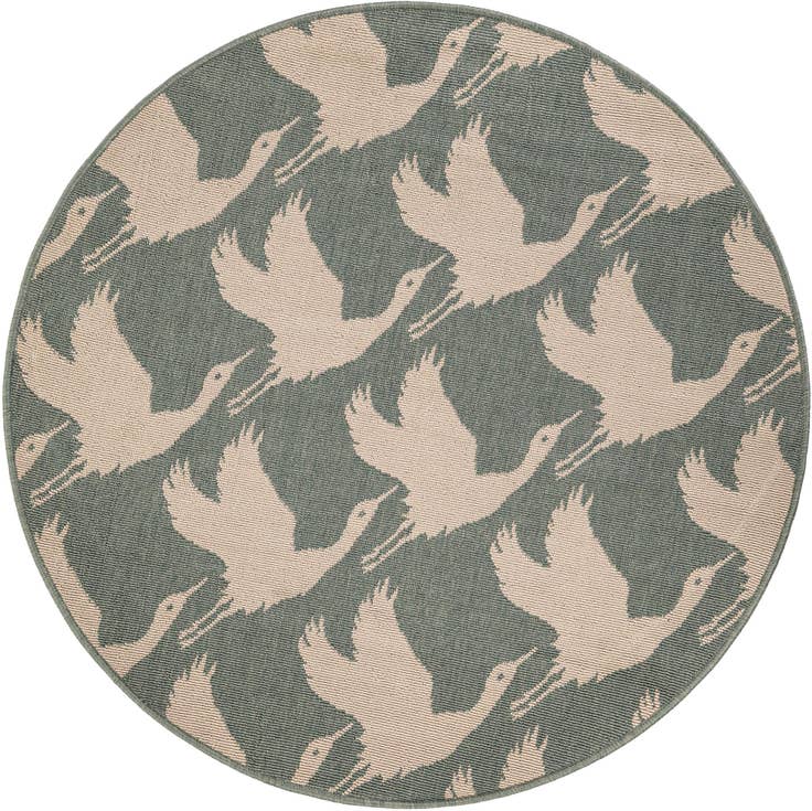 Detail image of 4' x 4' Easy-Clean Coastal Indoor / Outdoor Round Rug