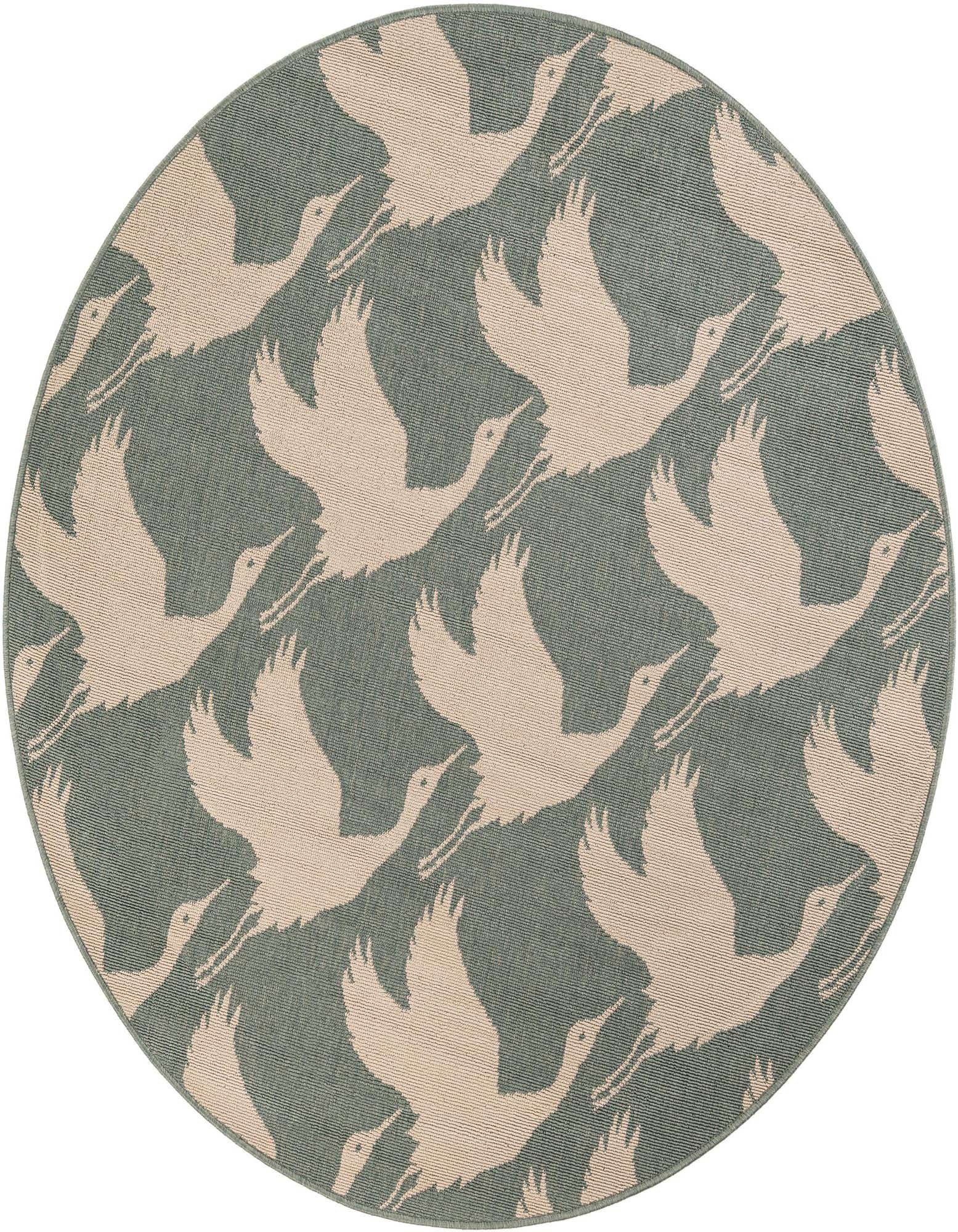 5' x 5' Easy-Clean Coastal Indoor / Outdoor Round Rug