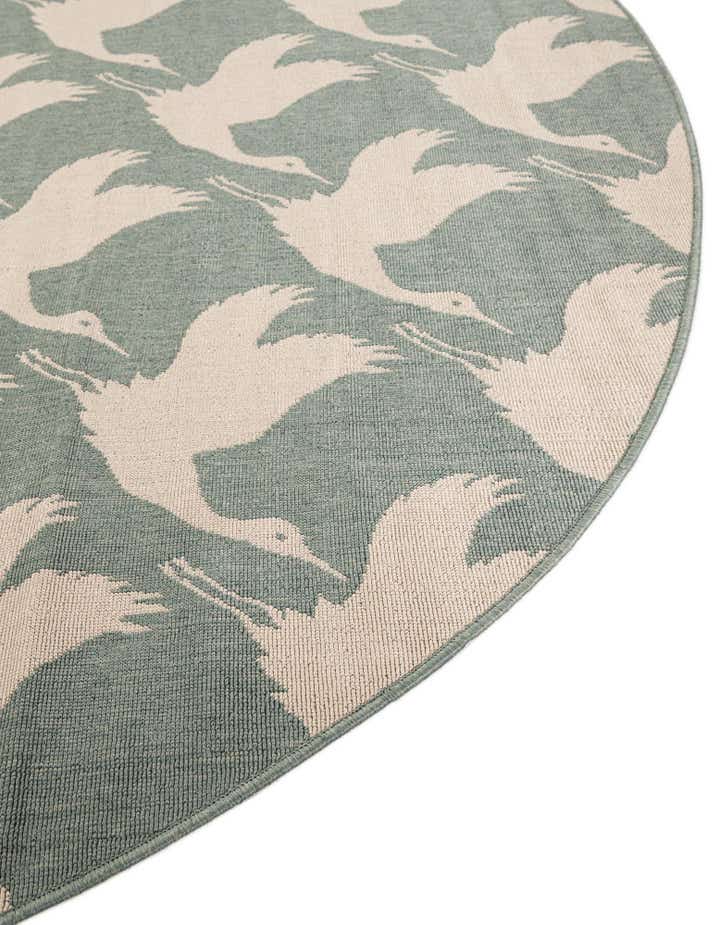 3' x 3' Easy-Clean Coastal Indoor / Outdoor Round Rug