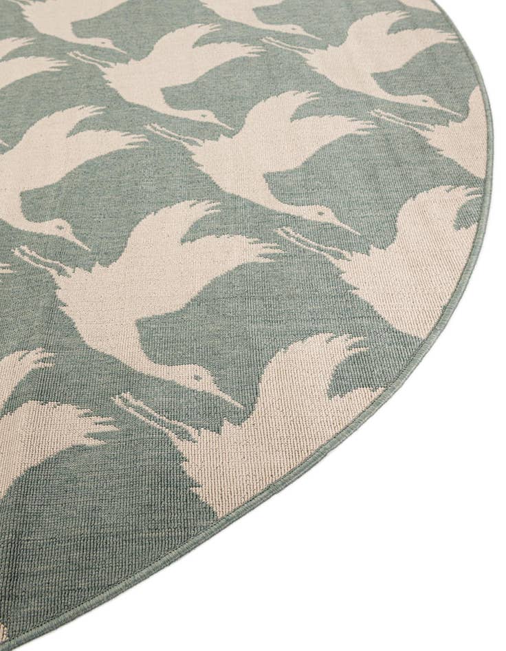 Detail image of 6' x 6' Easy-Clean Coastal Indoor / Outdoor Round Rug