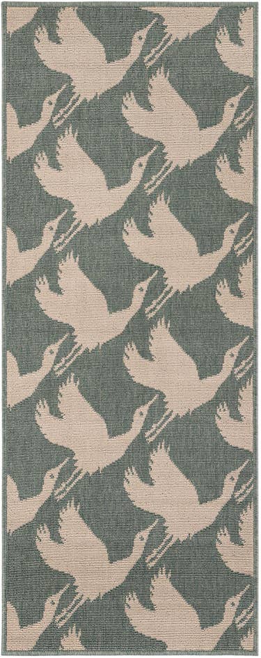 Detail image of 2' x 5' Easy-Clean Coastal Indoor / Outdoor Runner Rug