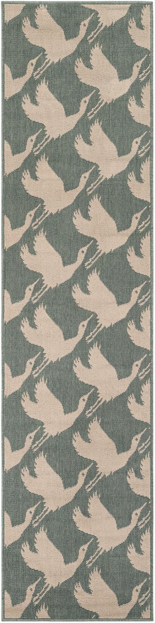 Primary image 2' x 8'  Washable Coastal Indoor / Outdoor Runner Rug