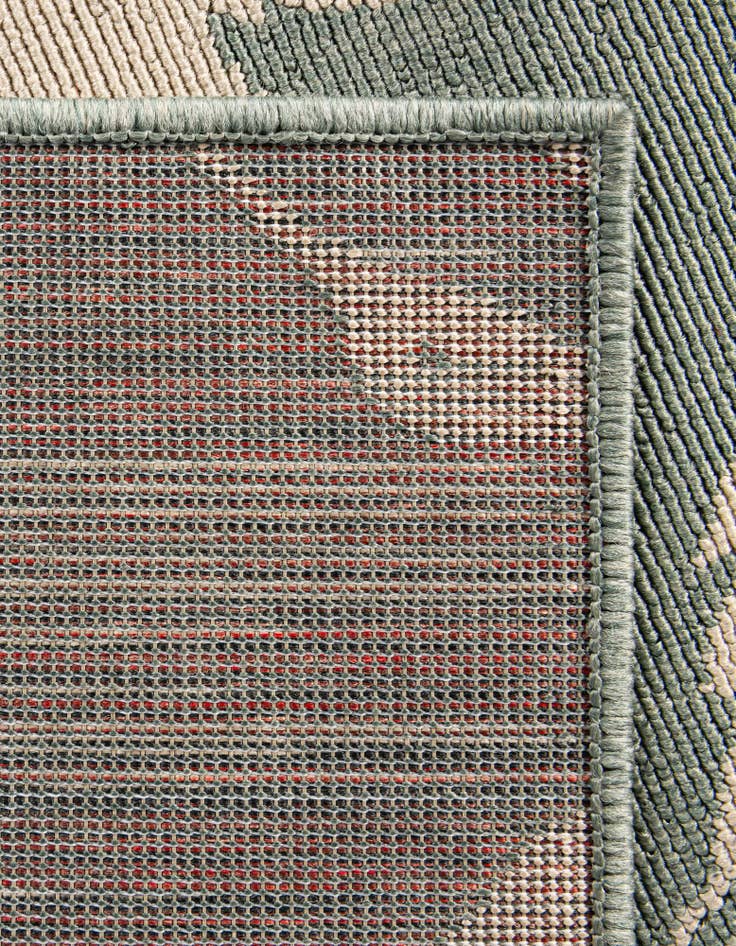 Detail image of 7' 10 x 7' 10  Washable Coastal Indoor / Outdoor Square Rug