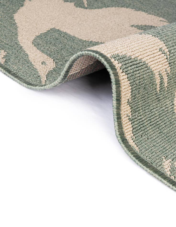 Detail image of 7' 10 x 7' 10  Washable Coastal Indoor / Outdoor Square Rug