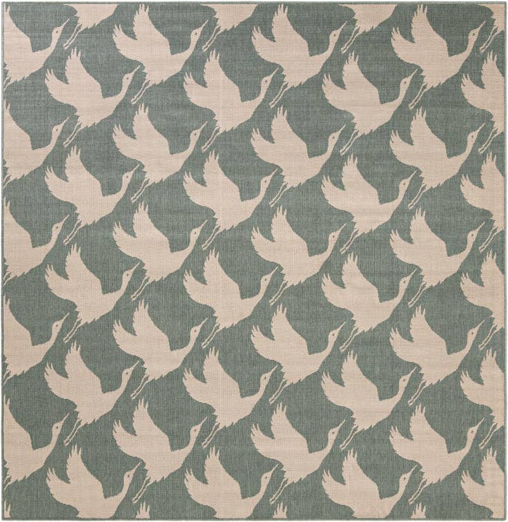 Detail image of 7' 10 x 7' 10 Easy-Clean Coastal Indoor / Outdoor Square Rug