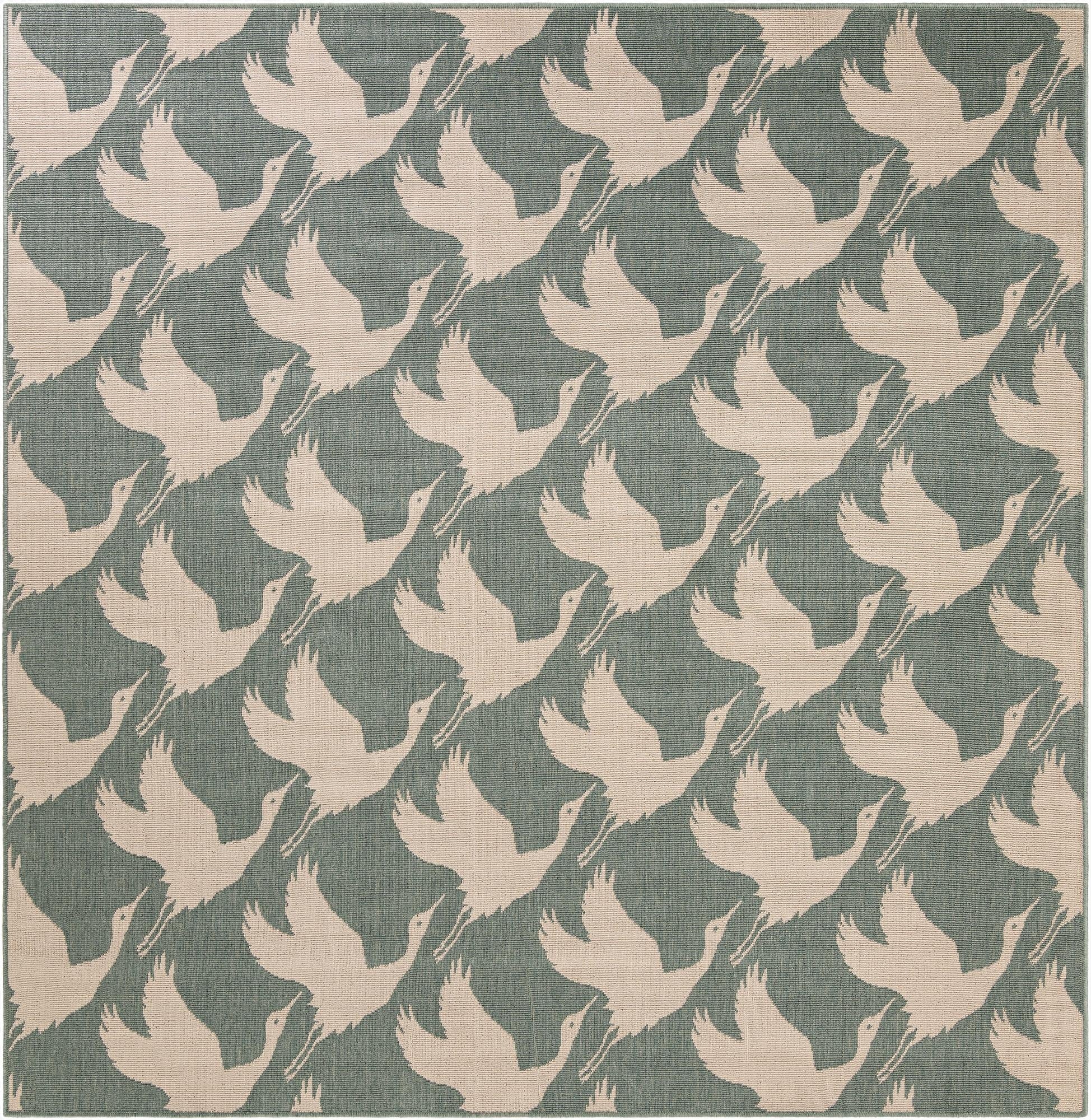 7' 10 x 7' 10  Washable Coastal Indoor / Outdoor Square Rug