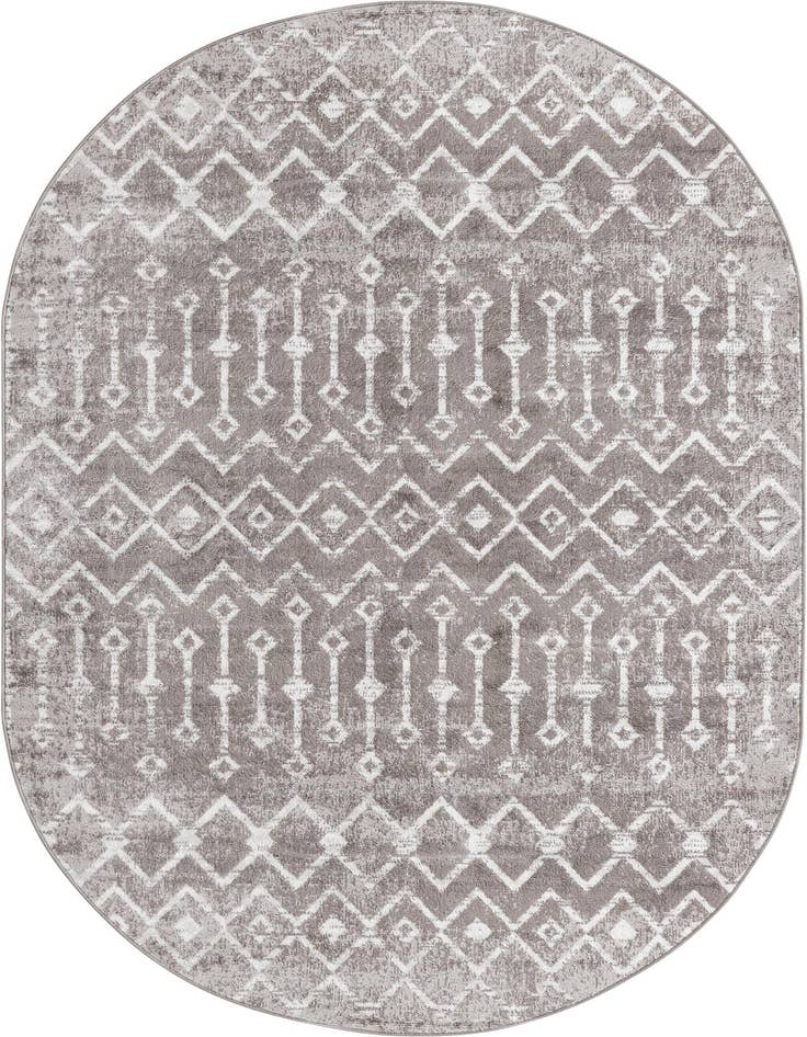 Detail image of 5' 3 x 8' Bohemian Trellis Oval Rug