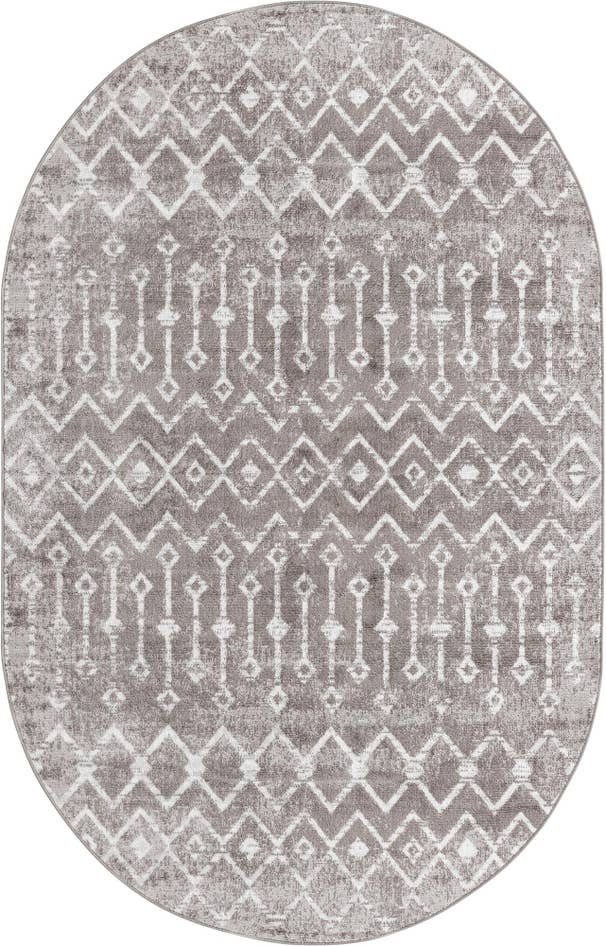 Detail image of 5' 3 x 8' Bohemian Trellis Oval Rug