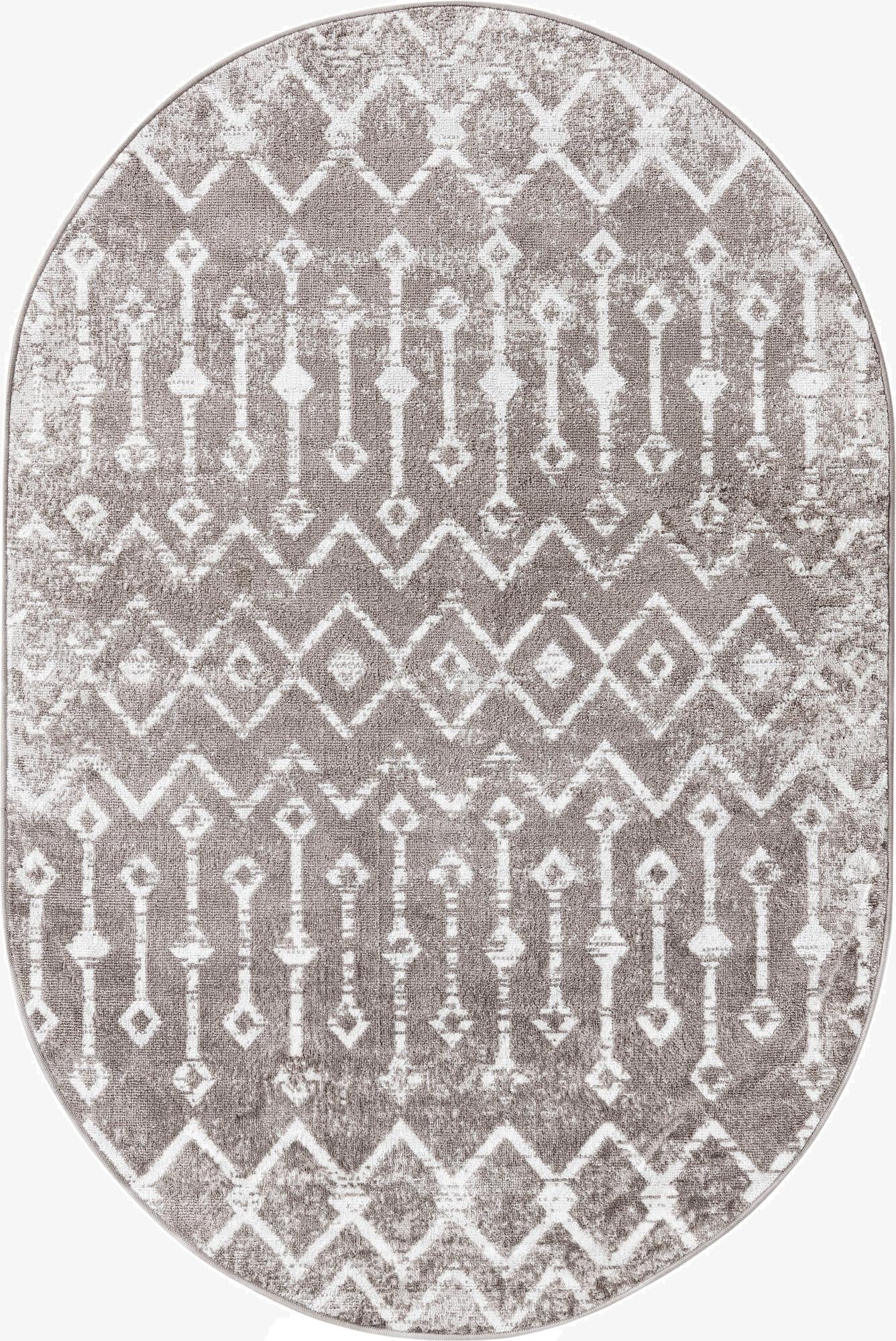 4' x 6' Bohemian Trellis Oval Rug
