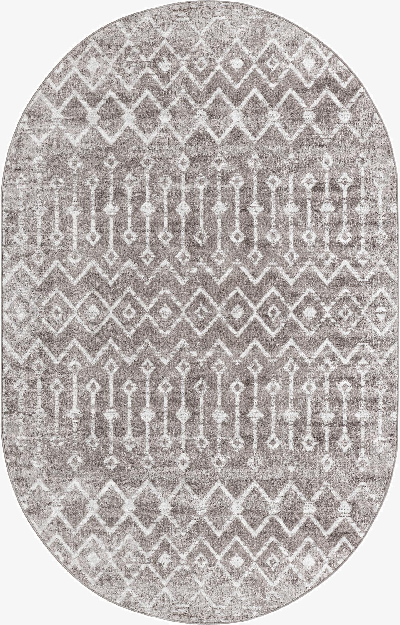 5' 3 x 8' Bohemian Trellis Oval Rug