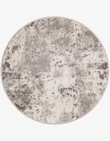 Stone Gray Aurora Round Rug