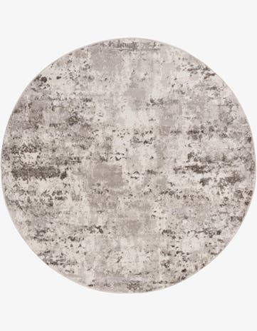 Stone Gray Aurora Round Rug