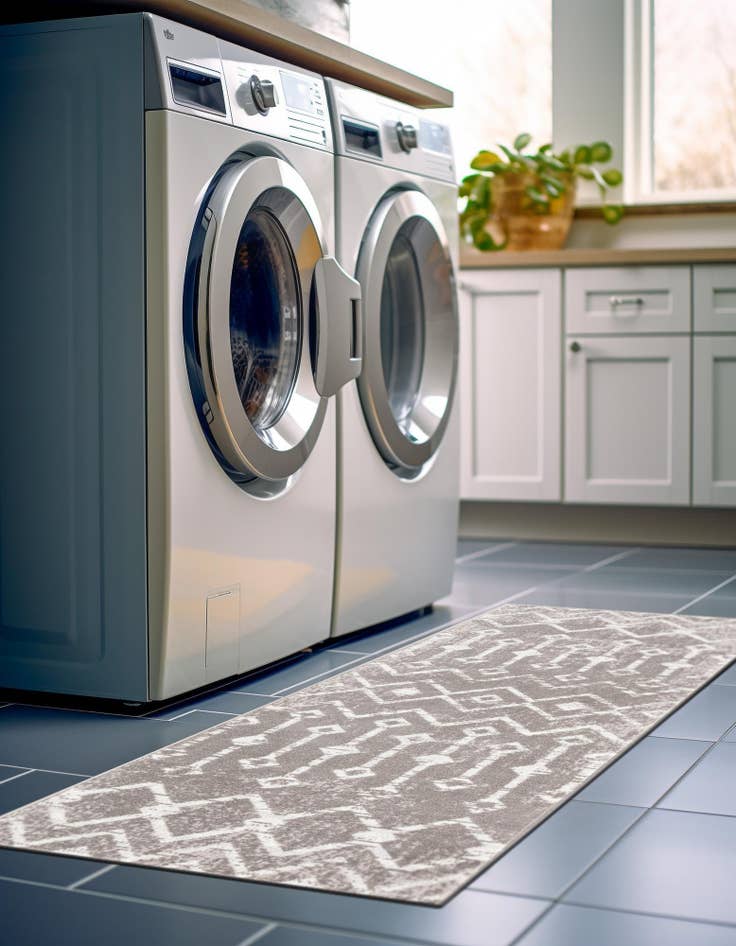 Detail image of 2' 7 x 12' Bohemian Trellis Runner Rug