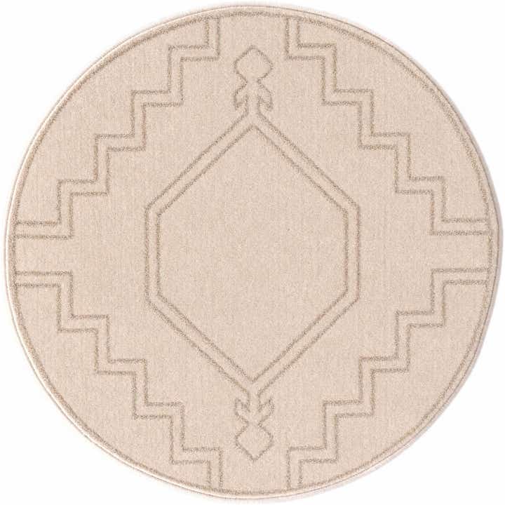 3' x 3' Sullivan · Diamond rug, ivory
