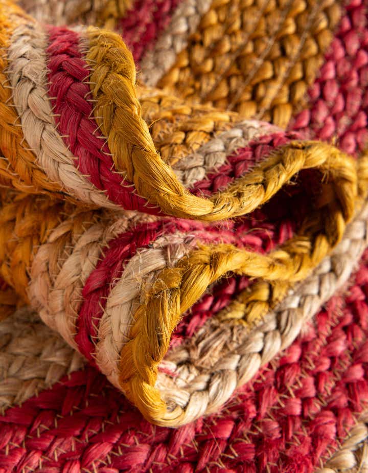 3' 1 x 3' 1 Handmade Braided Jute Round Rug