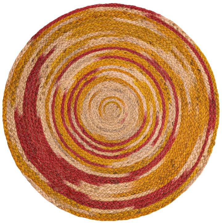 3' 1 x 3' 1 Handmade Braided Jute Round Rug