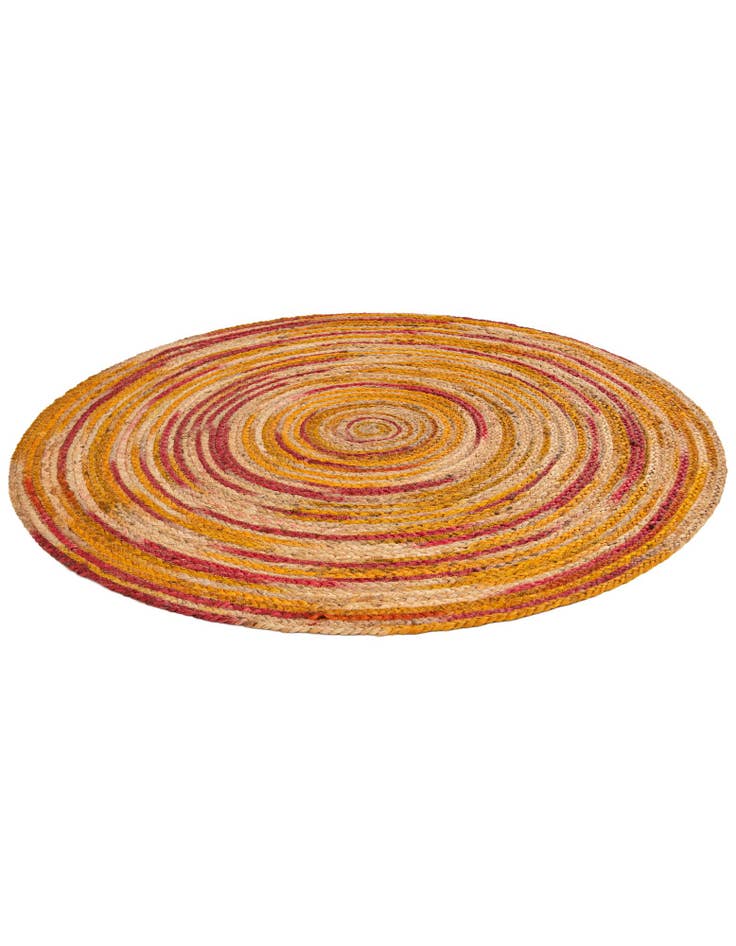 Detail image of 4' 1 x 4' 1 Handmade Braided Jute Round Rug