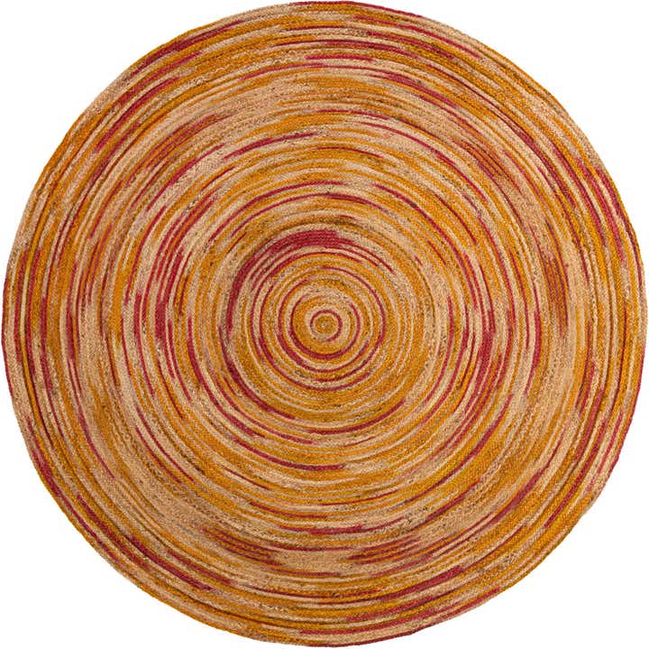 7' 10 x 7' 10 Handmade Braided Jute Round Rug