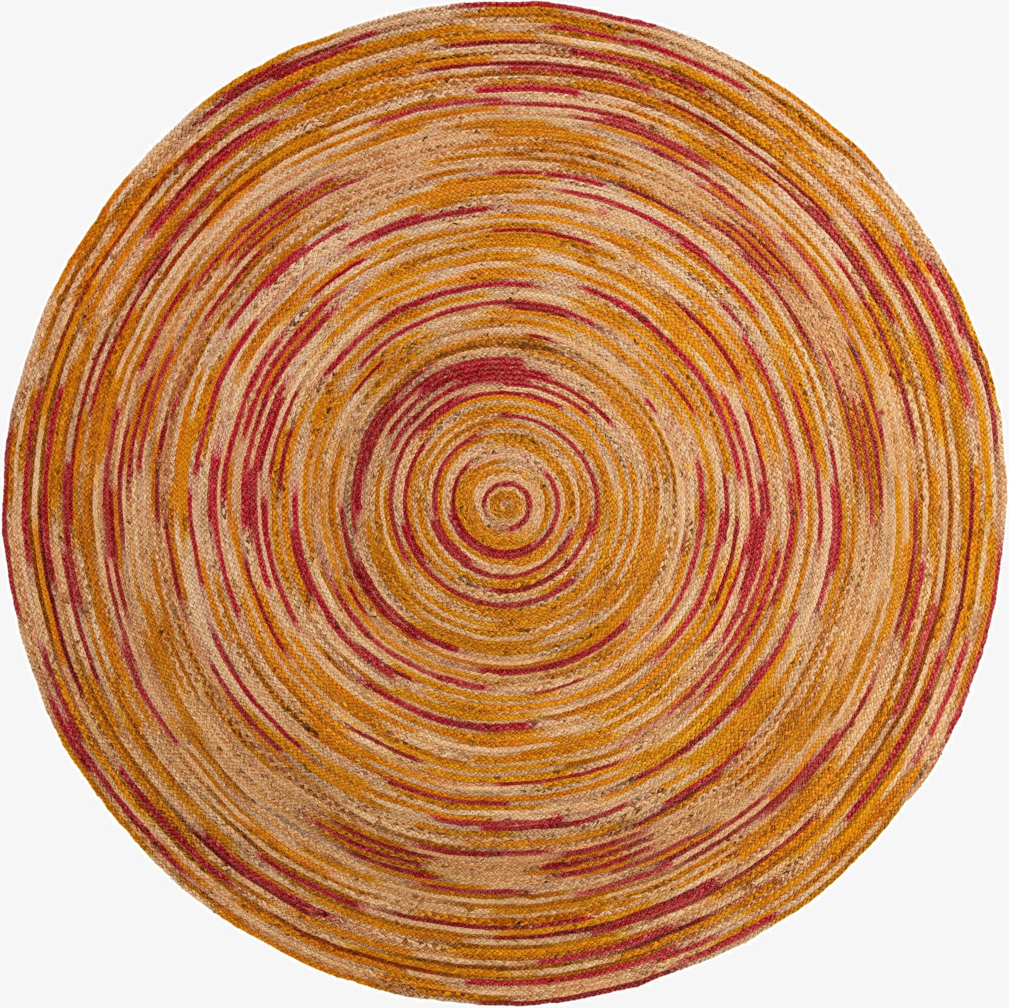 7' 10 x 7' 10  Hand Braided Jute Round Rug