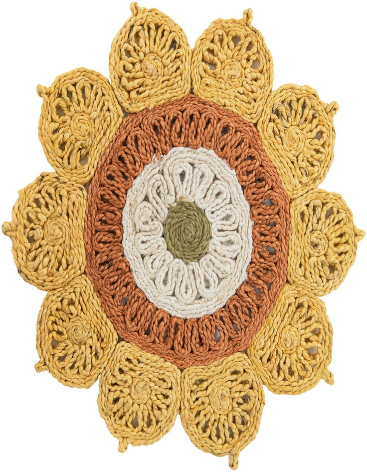 Detail image of 2' x 2'  Hand Braided Jute Round Rug