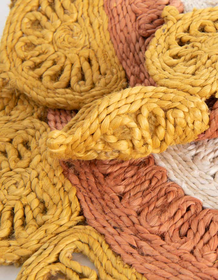 4' 1 x 4' 1 Handmade Braided Jute Round Rug