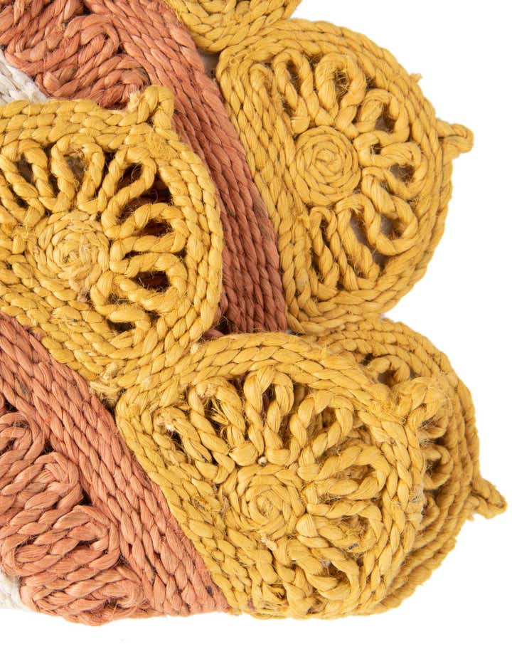 4' 1 x 4' 1 Handmade Braided Jute Round Rug