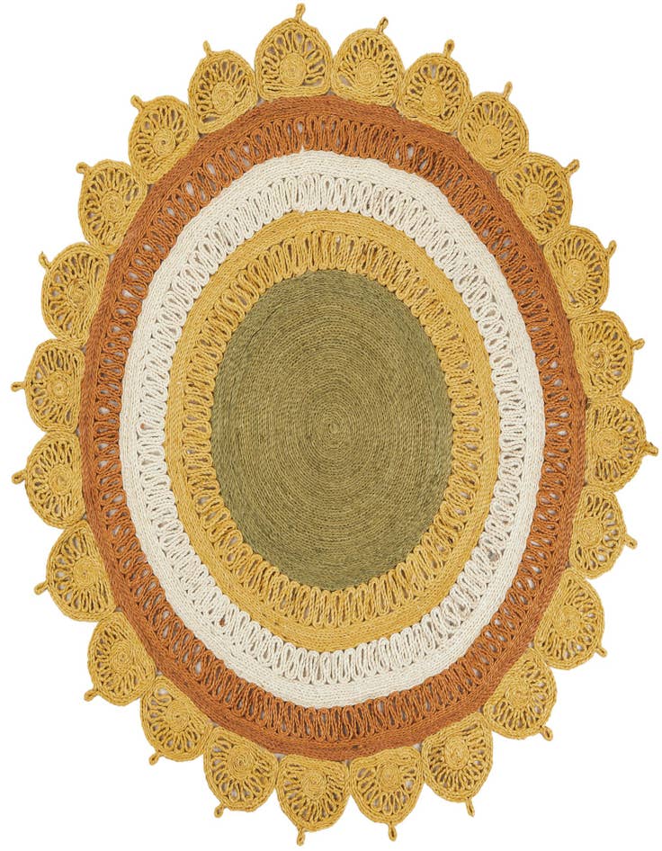 Detail image of 5' 3 x 5' 3  Hand Braided Jute Round Rug