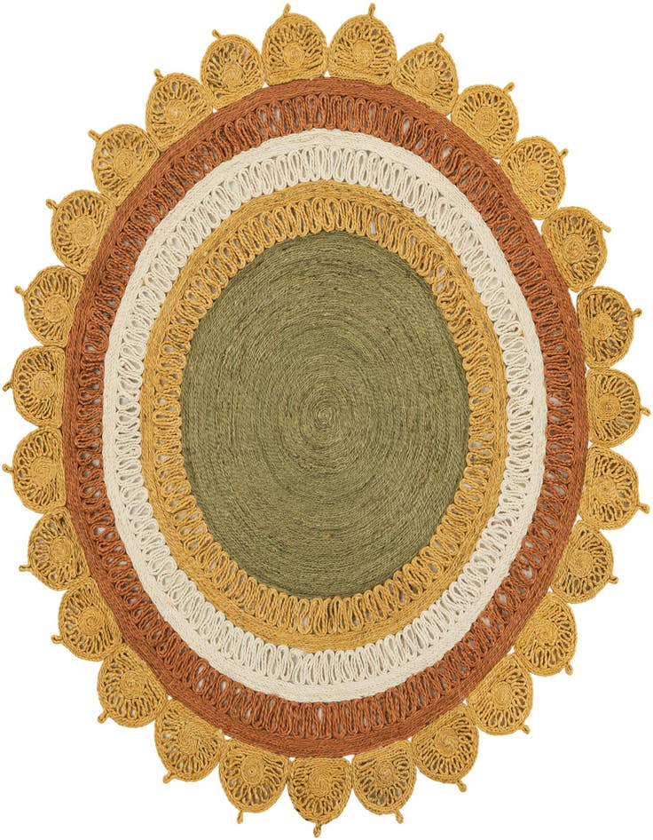 Detail image of 6' 1 x 6' 1  Hand Braided Jute Round Rug