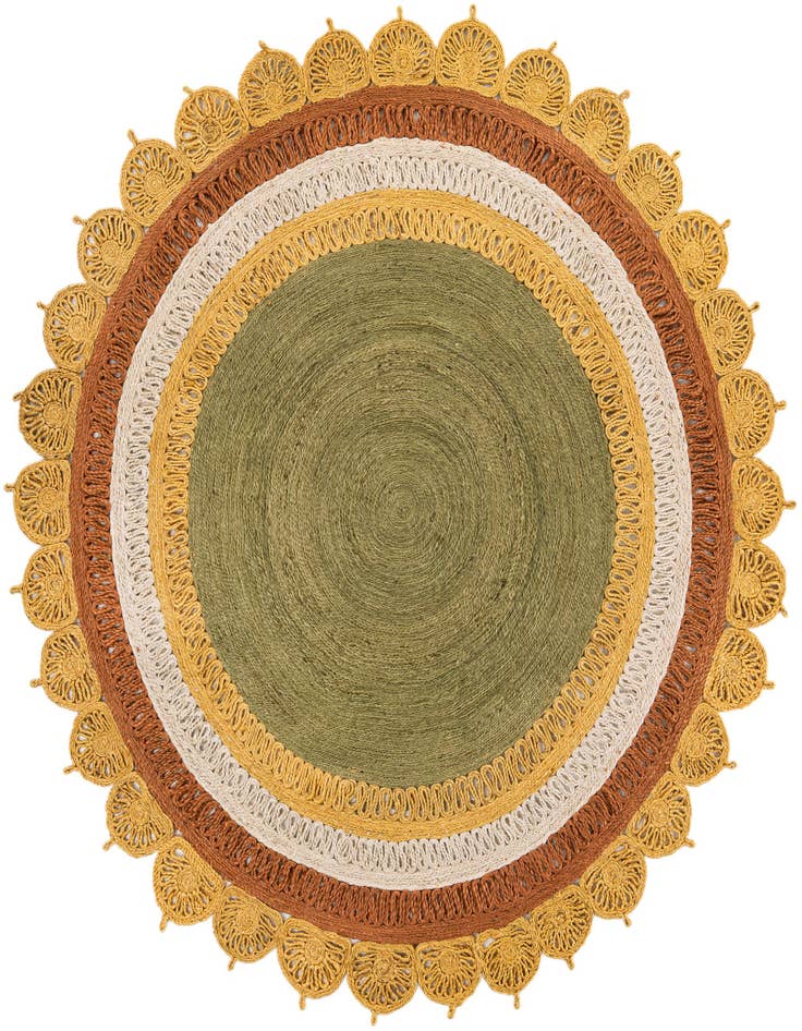 Detail image of 7' 10 x 7' 10  Hand Braided Jute Round Rug