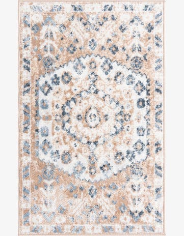 2' x 3' Swallow · Border rug, beige