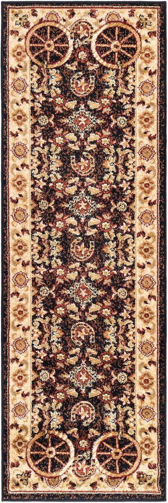 2' x 6' Tabor · Border rug, black