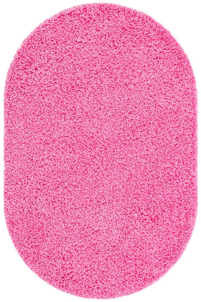 3' x 5' 3 Solid Shag Oval Rug