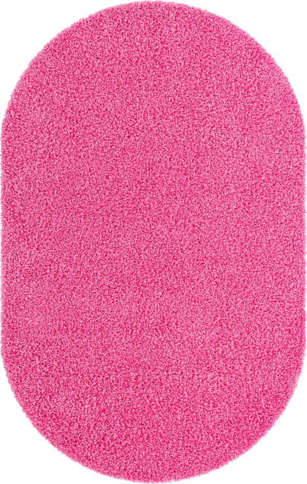 Detail image of 5' 3 x 8' Solid Shag Oval Rug