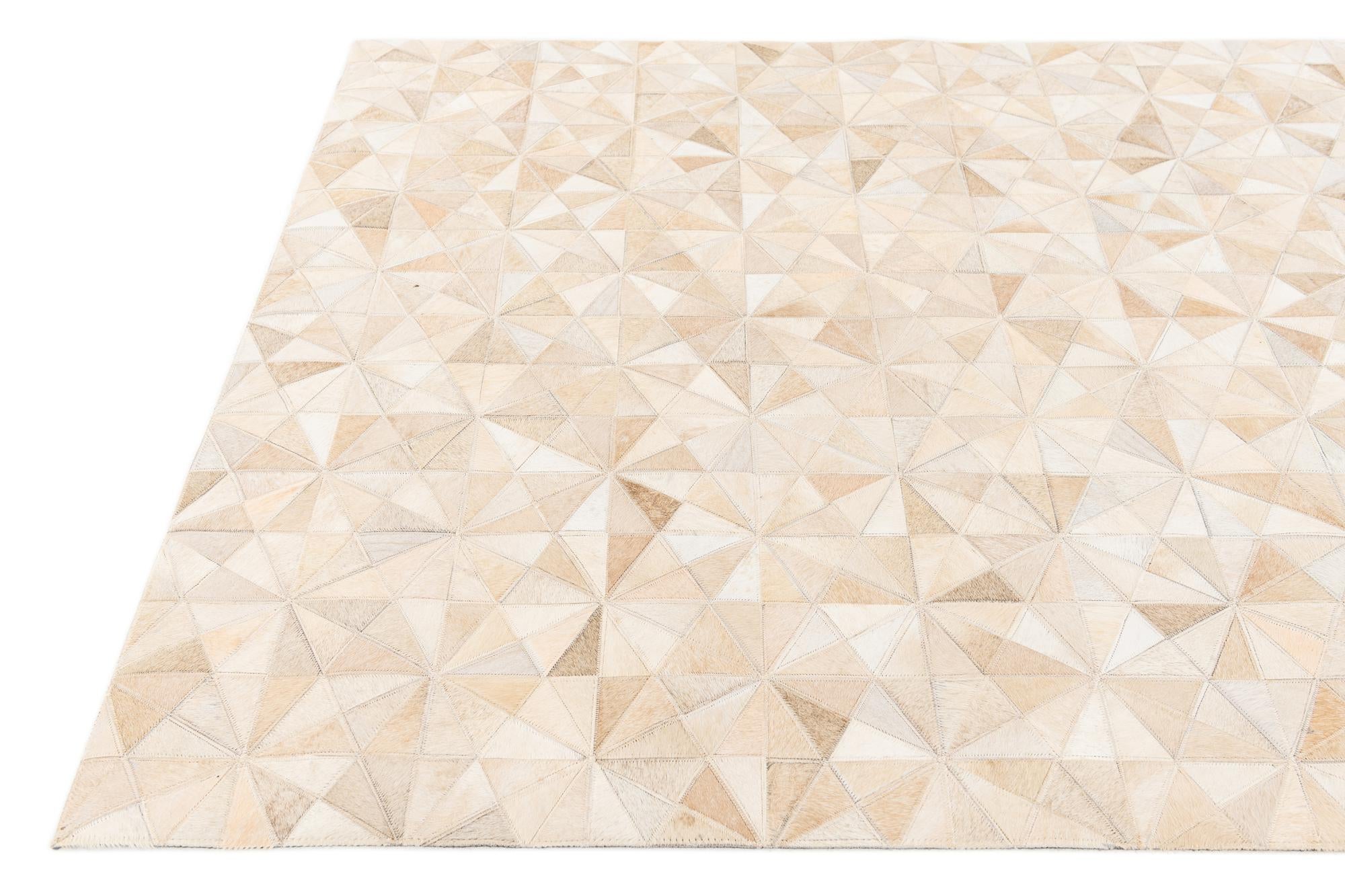 3' 11 x 6' Cowhide Stocks Rug
