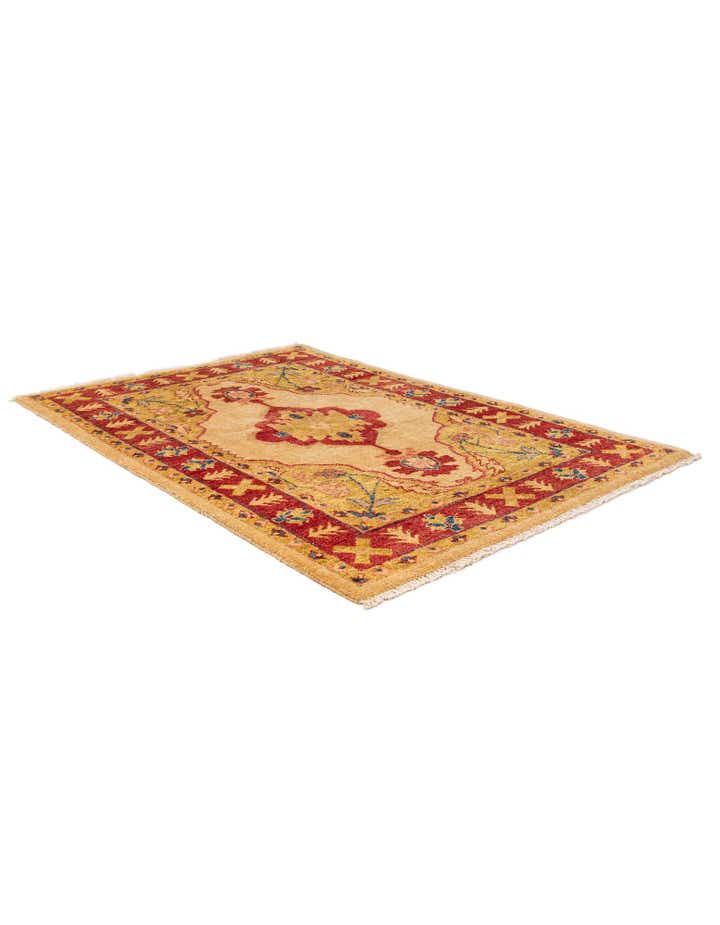 3' 5 x 5' 1 Hand Knotted Ziegler Wool Rug