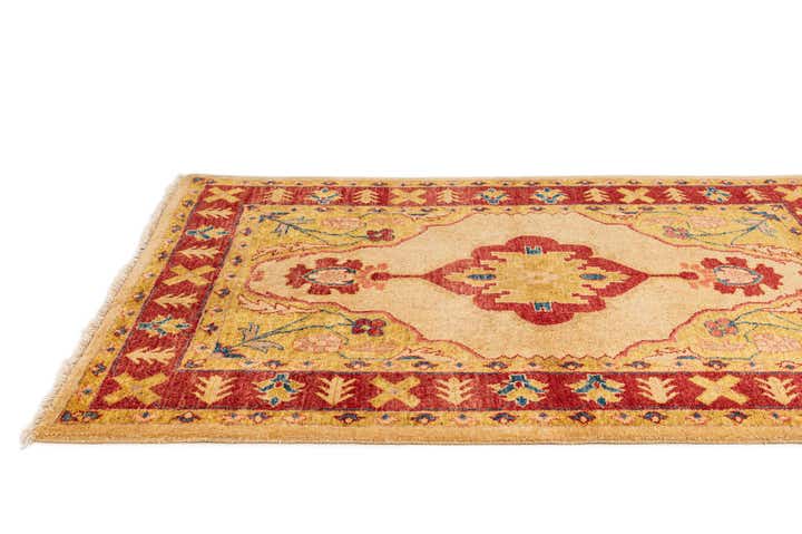 3' 5 x 5' 1 Hand Knotted Ziegler Wool Rug