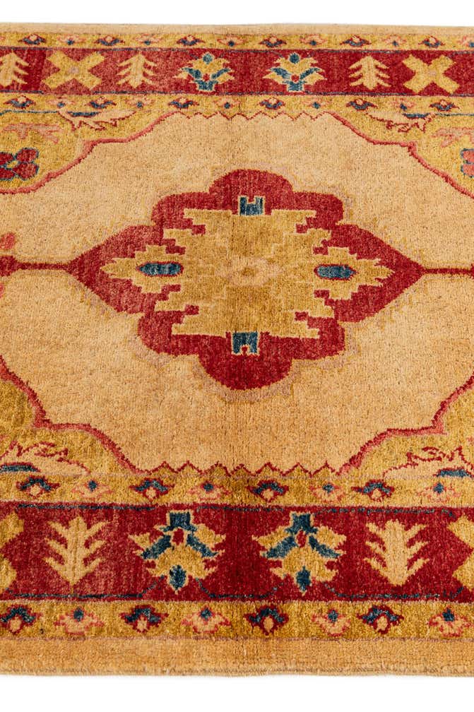 3' 5 x 5' 1 Hand Knotted Ziegler Wool Rug