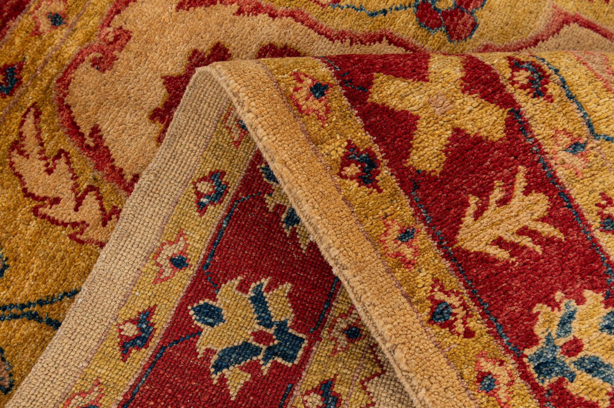 3' 5 x 5' 1 Hand Knotted Ziegler Wool Rug